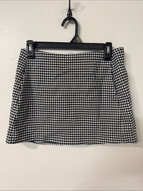 Urban Outfitters Black and White Gingham Mini Skirt